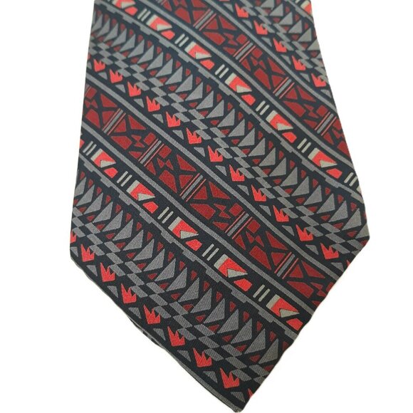Christian Dior Monsieur Geometric Silk Tie Office Business Party Event - Picture 1 of 5